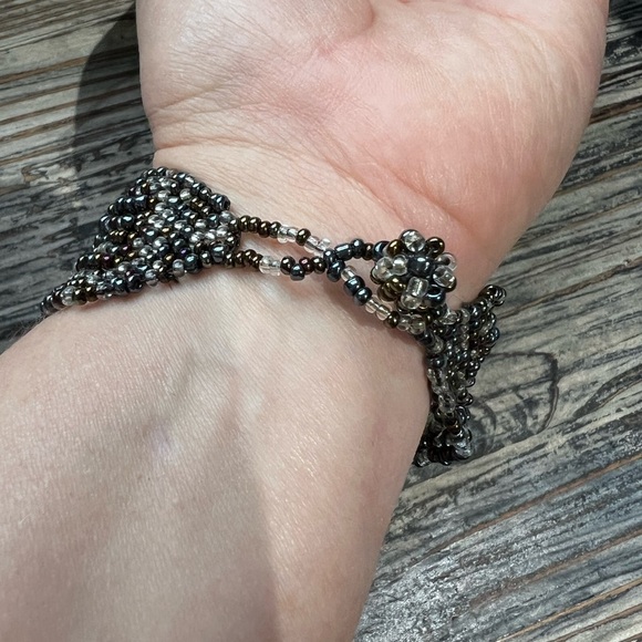 Tribal Art Glass Bead Bracelet - Picture 2 of 4